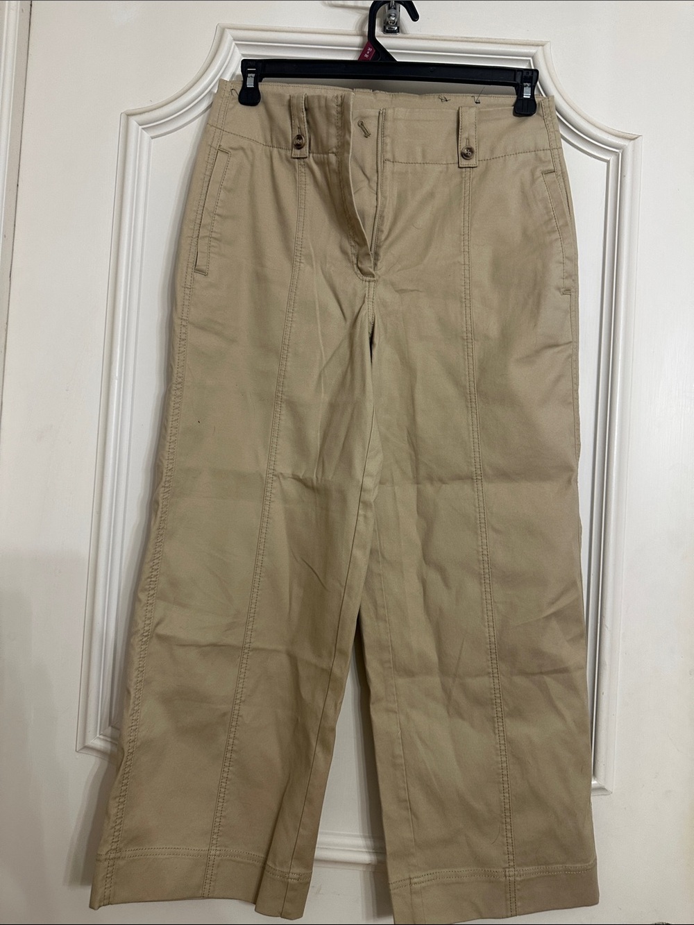 Chico's Tan Wide-Leg Chino Pants